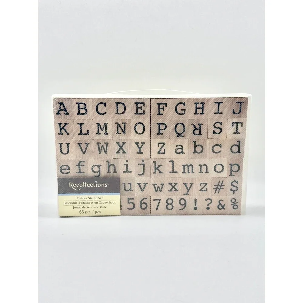 Recollections 68-piece Rubber Stamp Set uppercase lowercase numbers characters